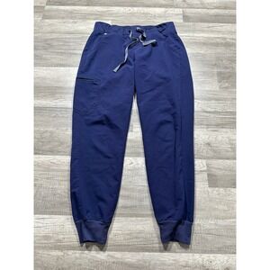 Figs Zamora Jogger Scrub Pants Women's Size Medium Navy Blue Pockets 29" Inseam